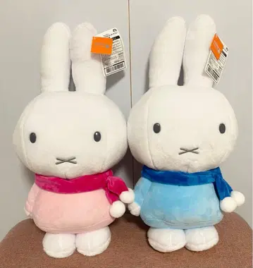 미피 빅 사이즈 봉제 인형 2개 세트 폼폼 머플러