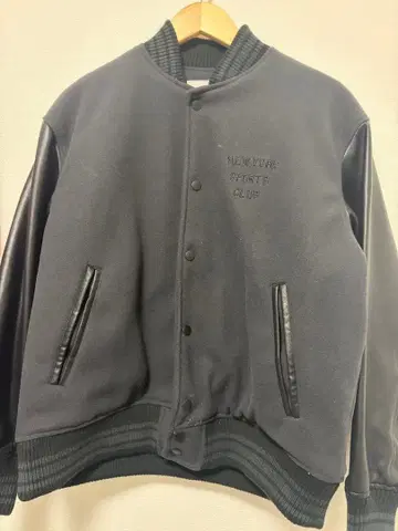 INHERIT 바시티 자켓 블랙 NEW YORK SPORTS CLUB