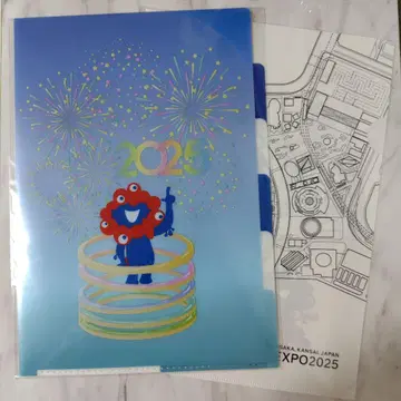 만박 A4 클리어 파일 5 포켓 로고 패턴 회장도 흑백 도면 2점 세트