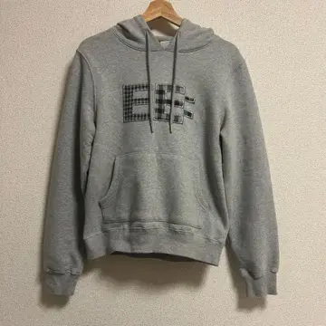 ENZO BLUES Pixel Logo Hoodie 후드티 그레이