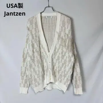 USA Jantzen 얀센 3D 두툼한 코튼 가디건 XL