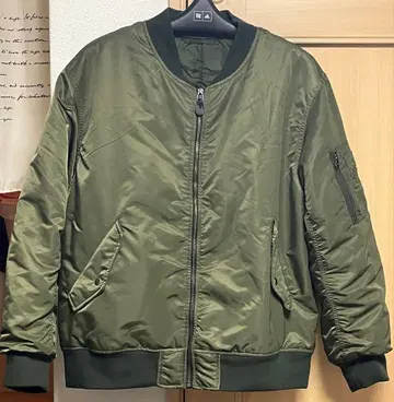 GU 히트 패디드 MA-1 블루종 남성용 OLIVE 올리브 XL