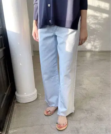 Spick and Span 컬러 가먼트 다이 루즈핏 팬츠