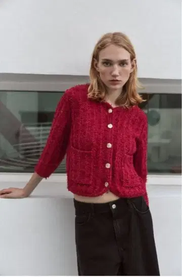 3/4 길이 슬리브 니트 가디건 ZARA