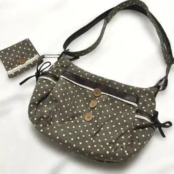 도트 도트 리본 레이스 숄더백 미니백 모리걸 헤이세이