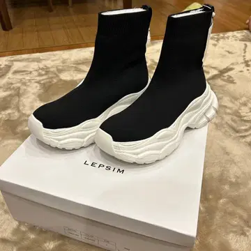 LEPSIM 니트 부츠 스타일 스니커즈