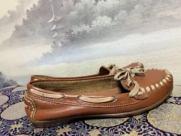 미사용품 Hush Puppies 브라운 모카신