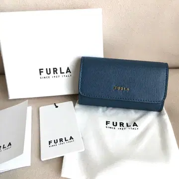 새상품 FURLA 훌라 4연 키케이스 블루 베이지