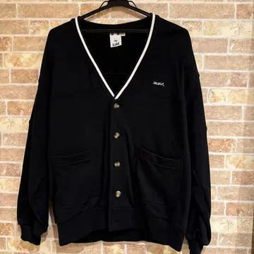 X-girl 블랙 V넥 가디건