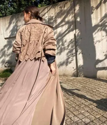 아메리빈티지 백 커팅 레이스 코트 M