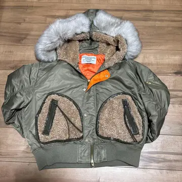 RISLEY 후드 부착 MA-1 자켓 올리브