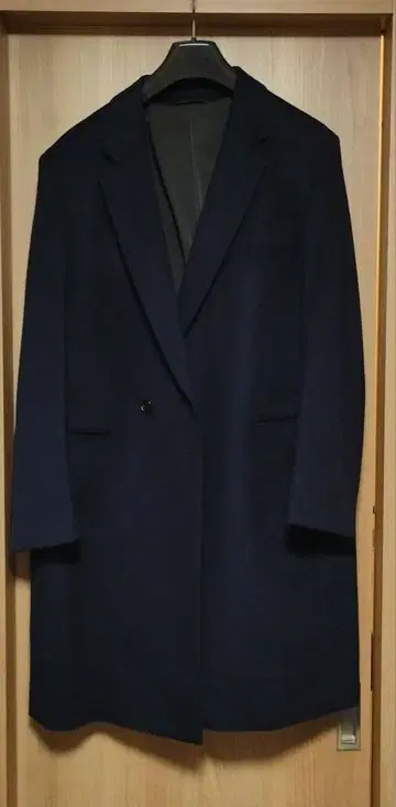 PLST 네이비 체스터 코트