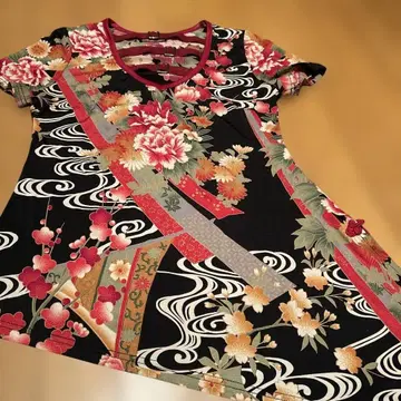 일본풍 패턴 비대칭 상의