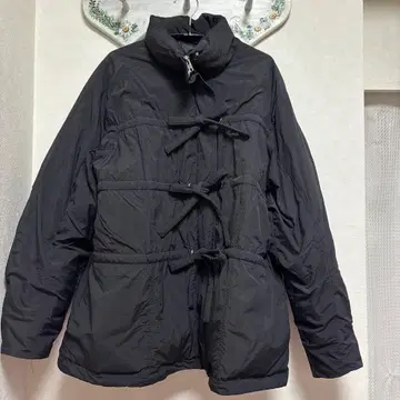 프론트 리본 패딩 자켓 KBF