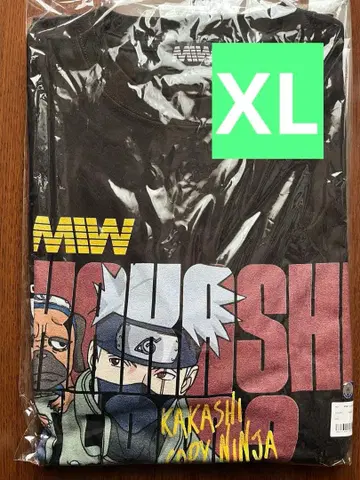 NARUTO MIW 콜라보 긴팔 롱티 블랙 카카시