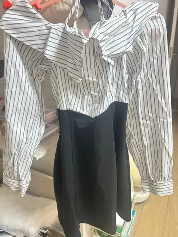 미셸 마카롱 도킹 셔츠 원피스