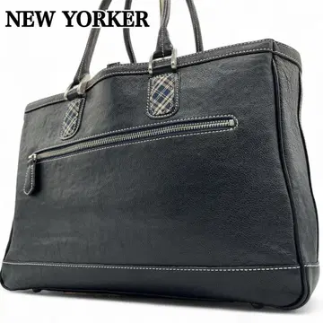 뉴요커 토트백 블랙 체크 비즈니스 A4 수납 가능