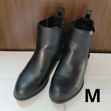 [ any FAM ] 블랙 사이드 고어 숏부츠 M 사이즈