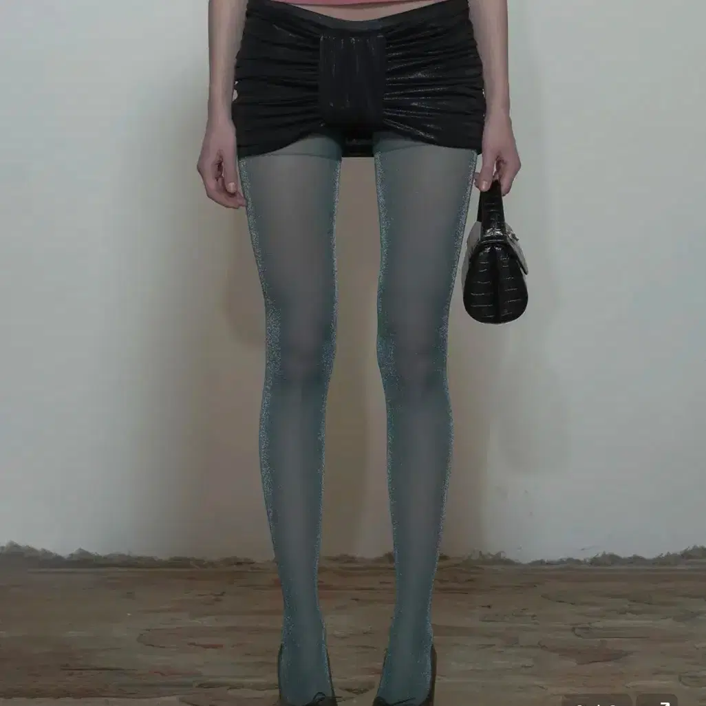 スカート sculptor llic Bow Micro Skort SCULPTOR | 스컬프터 Sculptor metallic bow micro skort black #스컬