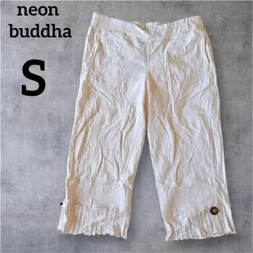 neon buddha [ S ] 화이트 프릴 캐주얼 팬츠