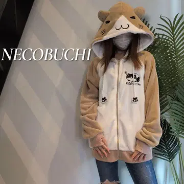 [ 새상품급 ] 고양이 귀 꼬리 달린 플리스 보아 후드티 인형옷