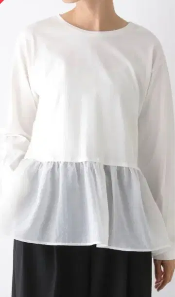 렙심 밑단 모듬 레이어드 택 포함 새상품 화이트