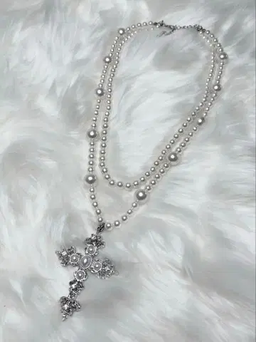 로젠 크로이츠 펄 크로스 2 네크리스