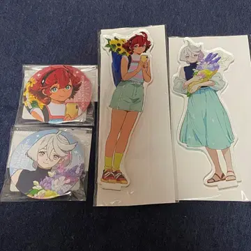 수성의 마녀 페스티벌 아크릴 스탠드 캔 패치 미오리네 슬레타 세트