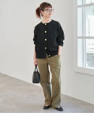 Spick and Span 워셔블 크루넥 가디건