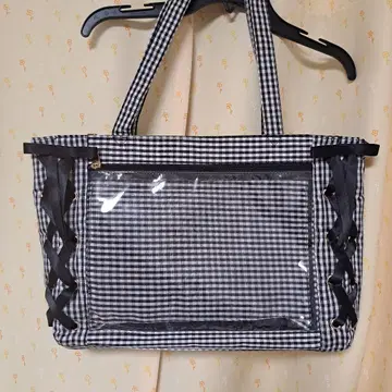 WEGO 체크 무늬 토트백