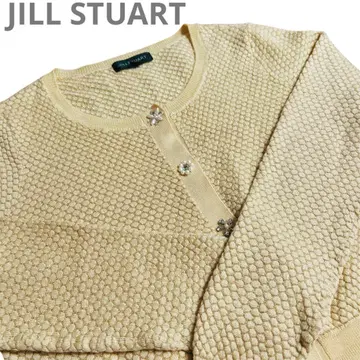 [ 질스튜어트 ] 비쥬 버튼 금 라메 믹스 가디건 M