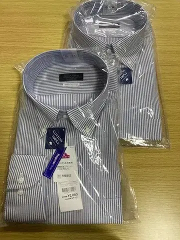 [ 3L 45-84 와이셔츠 2매 ] 새상품 미개봉 버튼 다운 이온