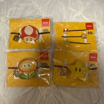슈퍼 마리오 Nintendo 머리끈 4개 헤어핀 새상품