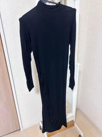 하세쿄도 구매! 블랙 롱 원피스 긴팔