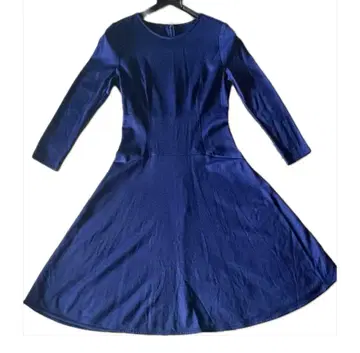 네이비 긴팔 플레어 원피스