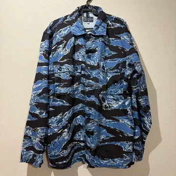 새상품급 Buzz Rickson's 블루 타이거 스트라이프 셔츠 자켓