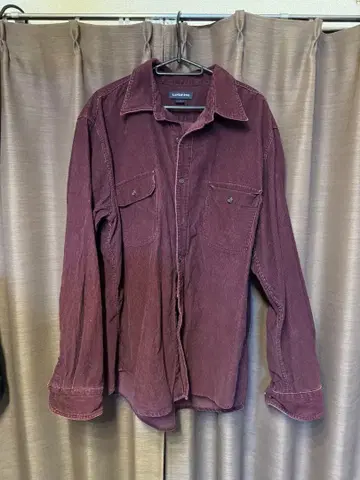 LAND'S END 버건디 코듀로이 셔츠