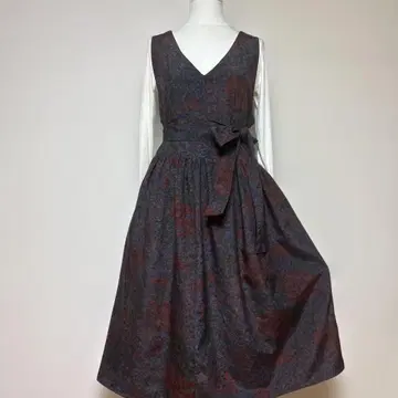 기모노 리메이크 순수 실크 롱 원피스 점퍼 스커트