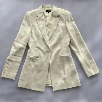 Theory 울 테일러드 자켓 원 버튼 화이트