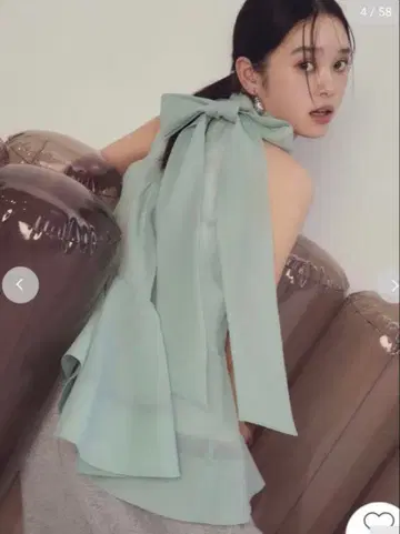 LILY BROWN 릴리 브라운 여성 티어드 블라우스 민트