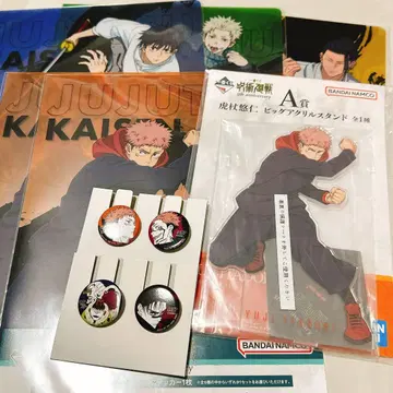 제일복권 주술회전 5주년 8세트 아크릴 스탠드 캔뱃지 클리어 파일