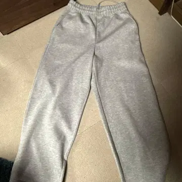 그레이 스웨트 팬츠 허리밴딩