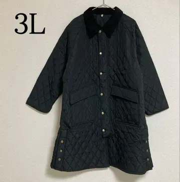 퀼팅 다운 긴팔 롱다운 아우터 블랙 빅 사이즈 3L 코트