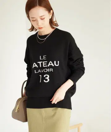 SLOBE IENA 로고 니트 BLACK [ 2022AW ]