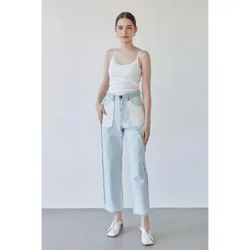 ALEXIA STAM 스트레이트 데님 팬츠