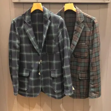 BEAMS PLUS 울 타탄 체크 셔츠 자켓