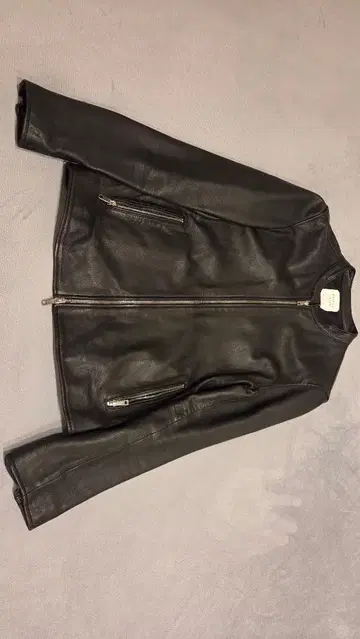 블랙 가죽 싱글 라이더 자켓 UNITED TOKYO