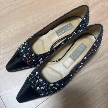 [ 새상품 ] 컬러풀 트위드 스틸레토 펌프스 37