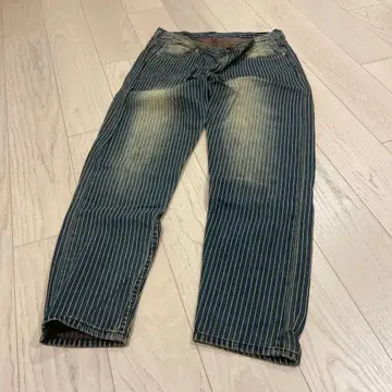 스트라이프 데님 팬츠 38