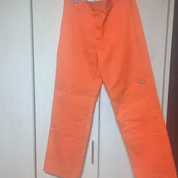 오렌지 워크 팬츠 2 포켓